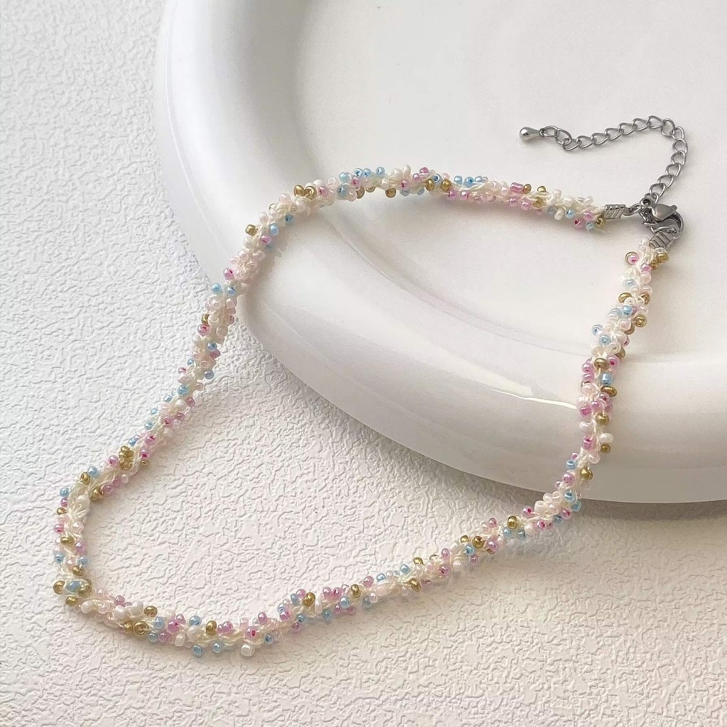 Birthday,Anniversary,Valentine's Day,Wedding,Dopamine colored bead necklace - gift for her